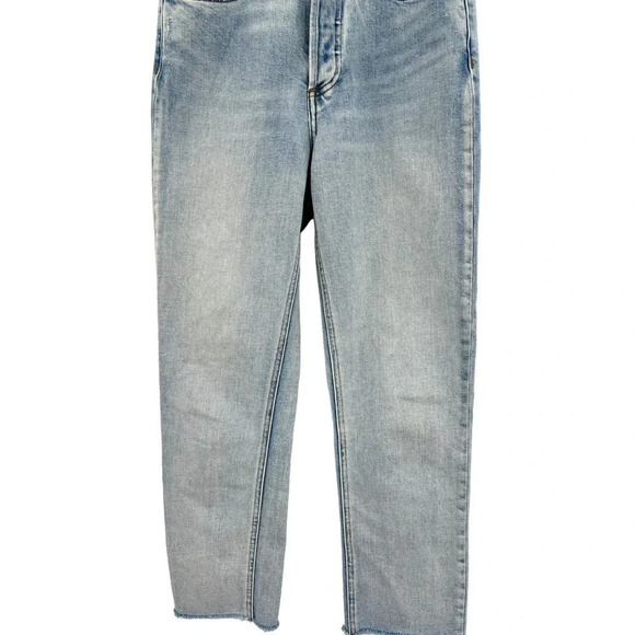 Aritzia Denim Forum The Arlo High Rise Straight Jeans Light Wash Blue Size 25 - Picture 3 of 12